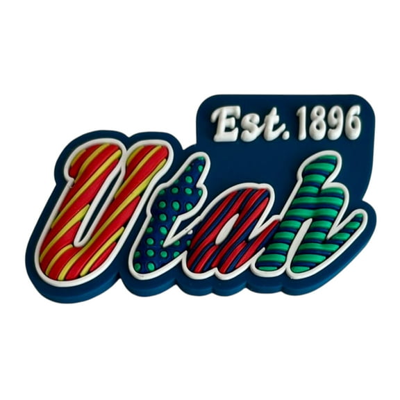 Utah Festive Multicolor Letters Fridge Designer Magnet 3.25" x 1.25"
