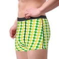 thumbnail image 2 of Haiem yellow and green houndstooth Men's Boxer Briefs, Every Day Comfort Stretch Cotton Moisture-Wicking Underwear-Small, 2 of 5