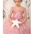thumbnail image 5 of Drtj Girl's Elegant Tulle Flower Girl Dress - Lace Applique First Communion & Pageant Gown, Princess Ball Gown for Weddings, Parties & Special Occasions, 5 of 6