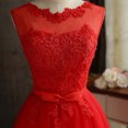 thumbnail image 2 of Vestido de dama de encaje de las mujeres atractivas sin mangas bordado de malla de tul delgado Irfora Vestido, 2 of 7