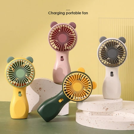 

Hariumiu Portable Fan - 2-Speed Regulation Mesh Bears Ears USB Charging Night Light Lightweight & Easy to Use for Home Office School Dorm Outdoor Travel