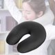 thumbnail image 4 of Almohada de viaje con microperlas, almohada cervical, reposacabezas, ligera para avión, color negro, 4 of 7