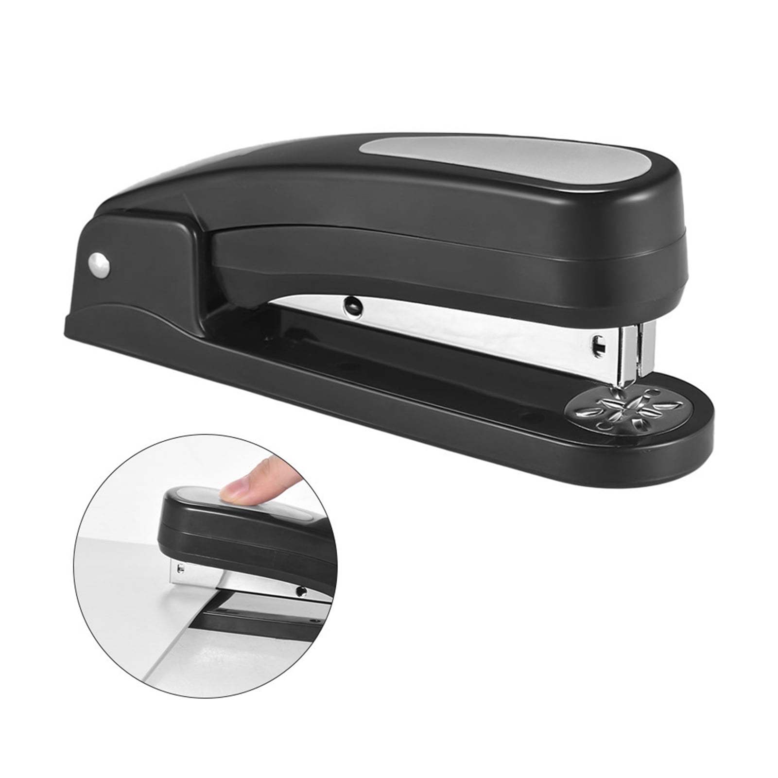 KWtrio Standard Stapler 360 Degrees Rotary Stapler Manual Staplers,Black