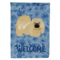 Carolines Treasures CK6092CHF Pekingese Welcome Flag Canvas House Size Large multicolor