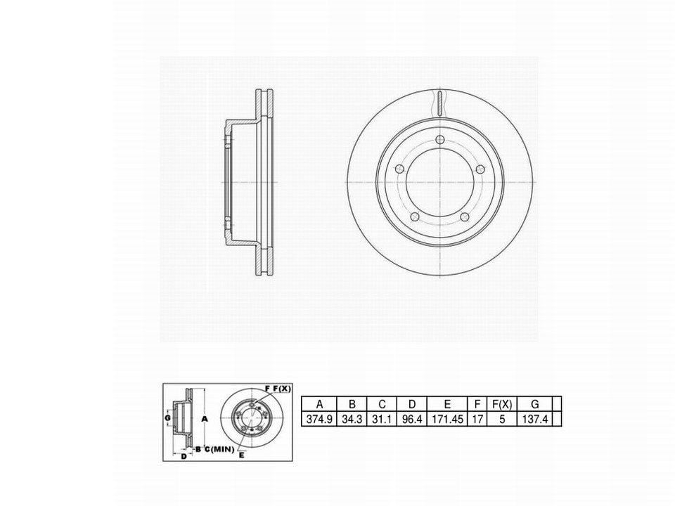 Winstop Brake Rotor, Front WS233053, Chevrolet B7 2002-1993