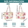 thumbnail image 4 of FORMRS Tote Bag for Women Quilted Large Capacity Travel Work Carry On Shoulder Handbag, White Grapefruit Slices, 4 of 7