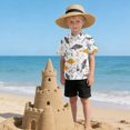 thumbnail image 6 of Dailycode Small Short Sleeve Button Down Shirts Hand Drawn Doodle Fish Casual Shirt 3-10 Years, 6 of 9