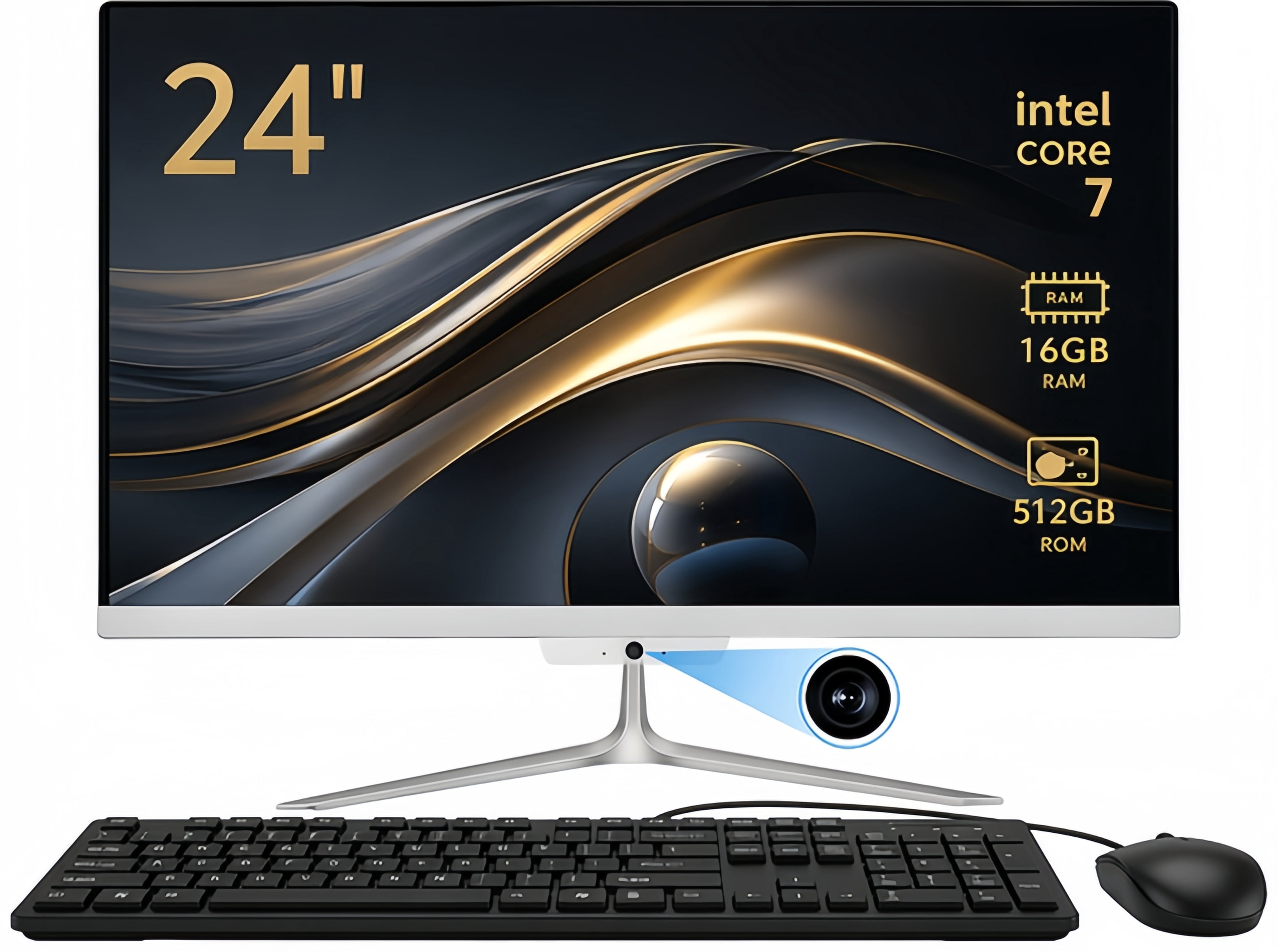 HP OmniStudio 23.8 Inch All-in-One Desktop PC, Full HD Display
