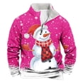 thumbnail image 1 of Sudadera sin capucha para hombre, de invierno, con cuello alto, cremallera, estampado navideño, jersey de manga larga, sudadera con capucha, blusa de poliéster para hombre, 1 of 3