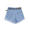 thumbnail image 2 of Ochine Women's Denim Jean Shorts Hi Rise Turn Cuff Stretchy Casual Hot Short Jeans, S-2XL, 2 of 2