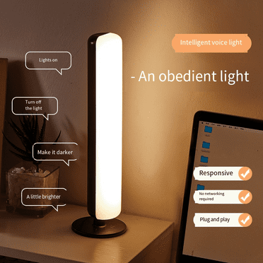 Aricats AI intelligent voice control lamp Bedroom home office night light voice control sleep bedside reading lamp
