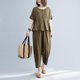 thumbnail image 1 of Traje de moda para mujer, nuevo estilo de verano, ligero y maduro, ropa de mujer, estilo occidental, informal, mamá, traje fino de dos piezas, 1 of 5