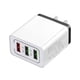 thumbnail image 1 of QC3.0 Cargador rápido de pared 3 USB multipuerto 5V / 9V / 12V Cargador inteligente para teléfono de viaje 3 puertos Enchufe de EE. UU. Advancent DZ5231-01B, 1 of 2