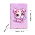 thumbnail image 3 of Bcylexb Plush Journal Notebook, Fluffy Fuzzy Soft Cover Journal With Cute Cartoon Animal Designs for Students Teens Gift Writing Stationery, 3 of 6