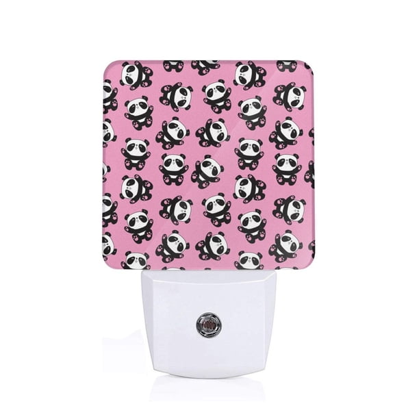 Balery Cute Panda Luz Nocturna LED con Sensor Automático, Enchufe con Sensor Crepuscular, Luz Suave de 0.5W para Dormitorio, Pasillo, Baño-UK