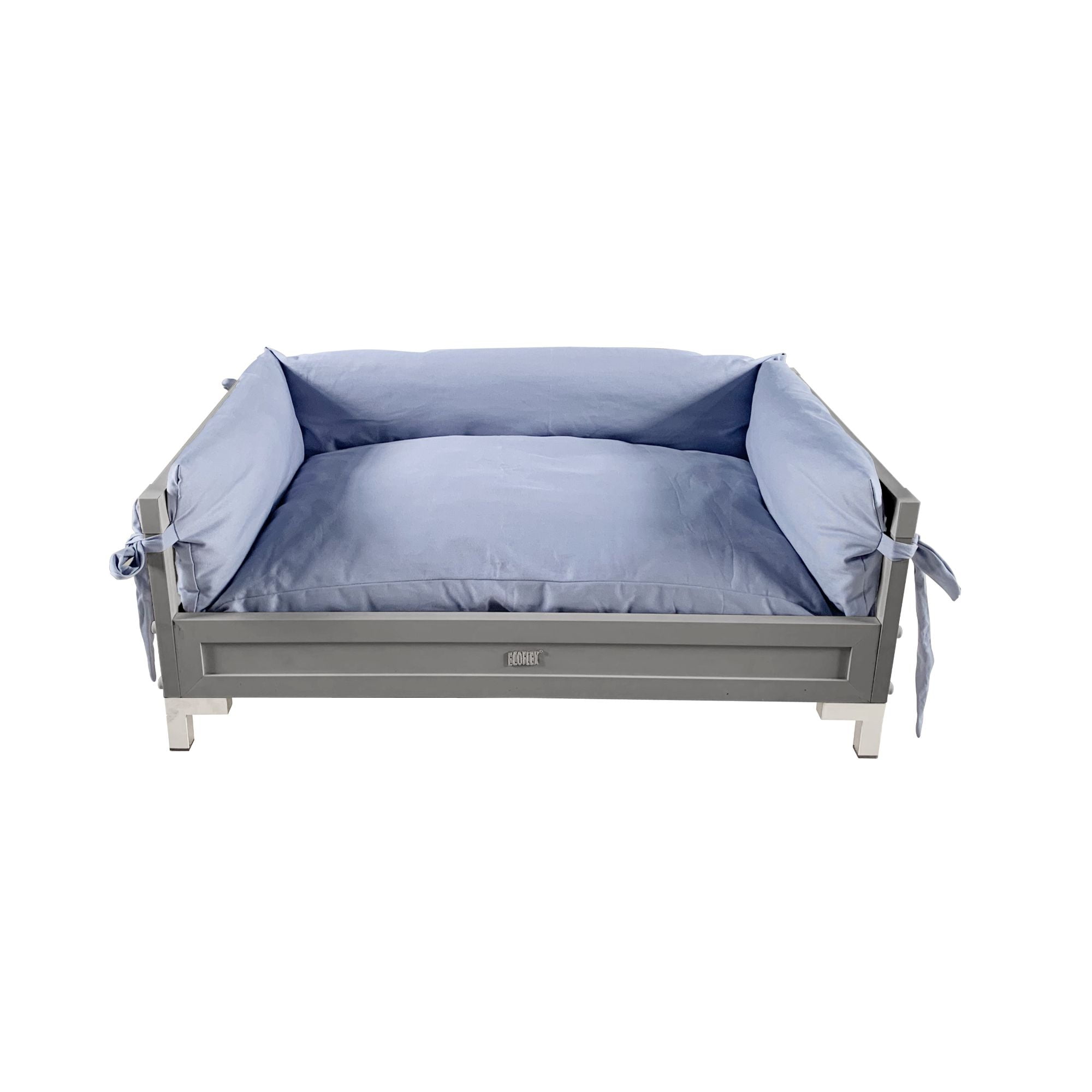 ECOFLEX® Manhattan Elevated Dog Bed, Memory Foam Cushion, Durable Composite Frame, Stainless Steel Legs & Spindles, Removable Cover - Espresso Black, Pets Up to 110 lbs.