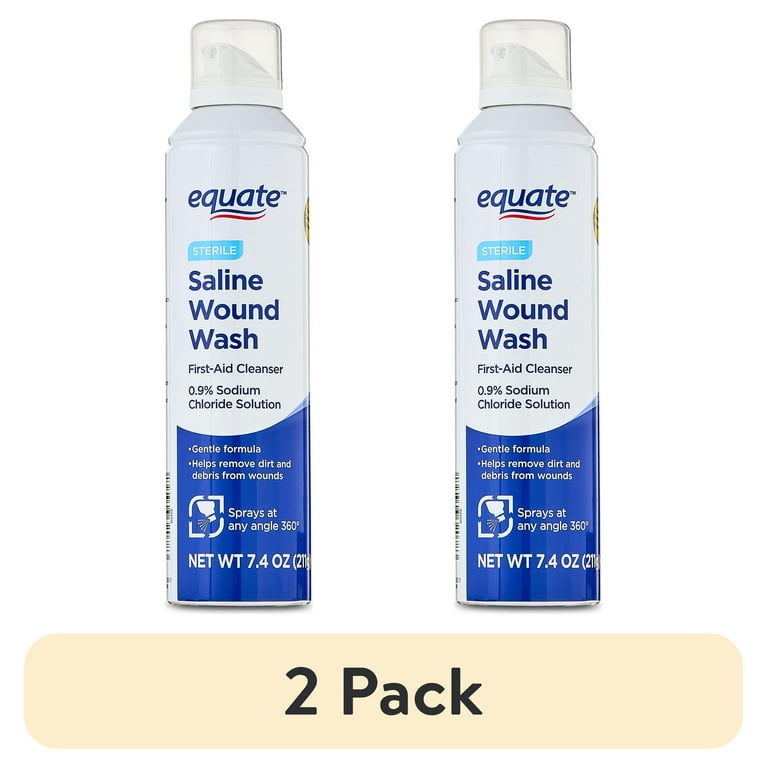 Equate Sterile Saline Wound Wash Spray, 7.4 fl oz Twin Pack photo 1