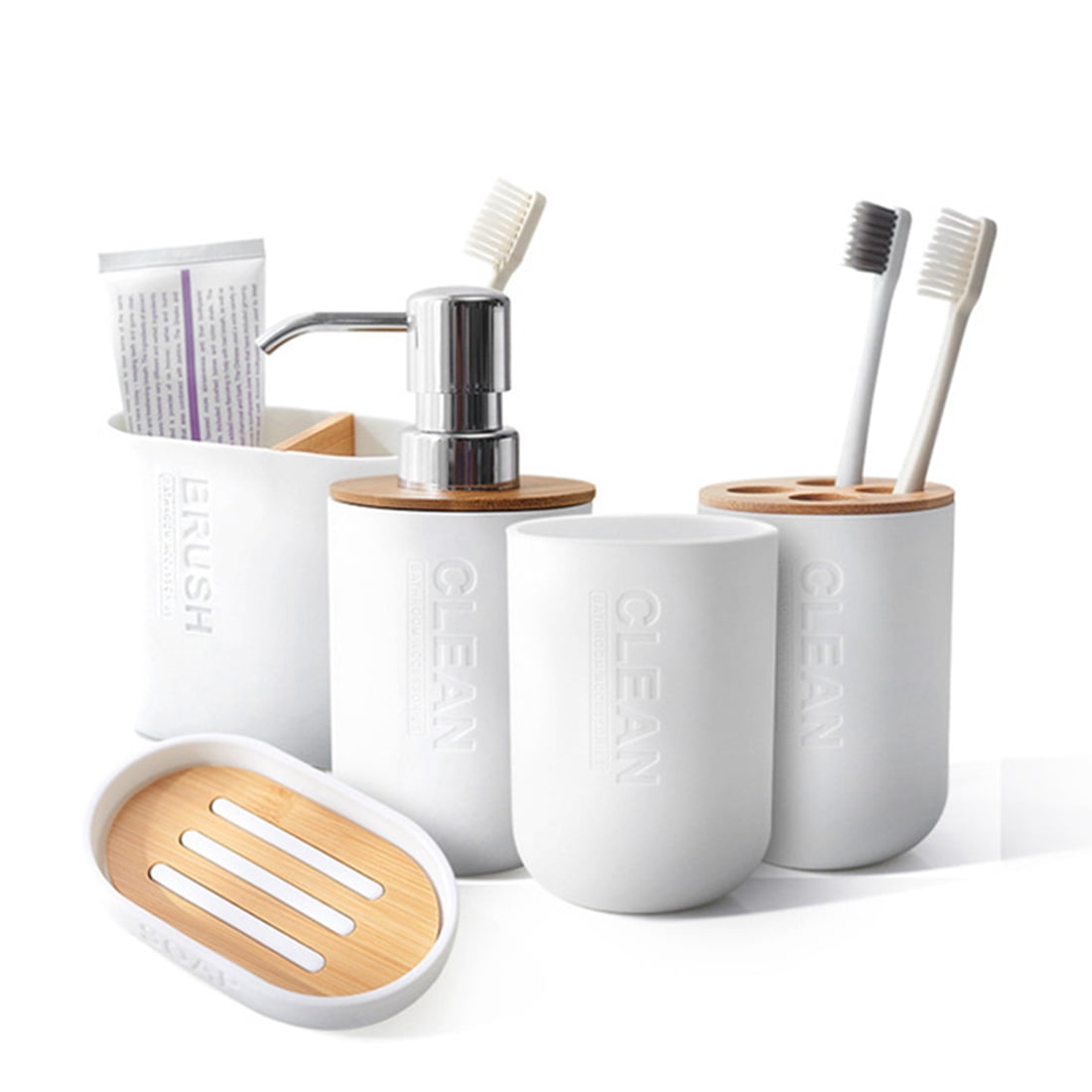 ZALAGA Household Toiletries Set Lotion Bottle Toothbrush Mouthwash Cup