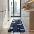 thumbnail image 4 of Blue Christmas Snowflake Pattern Kitchen Rug Mat,Kitchen Runner Rugs Non Skid Washable,Decorative Kitchen Floor Mats for Kitchen,Sink,Laundry,17"x47.2", 4 of 7