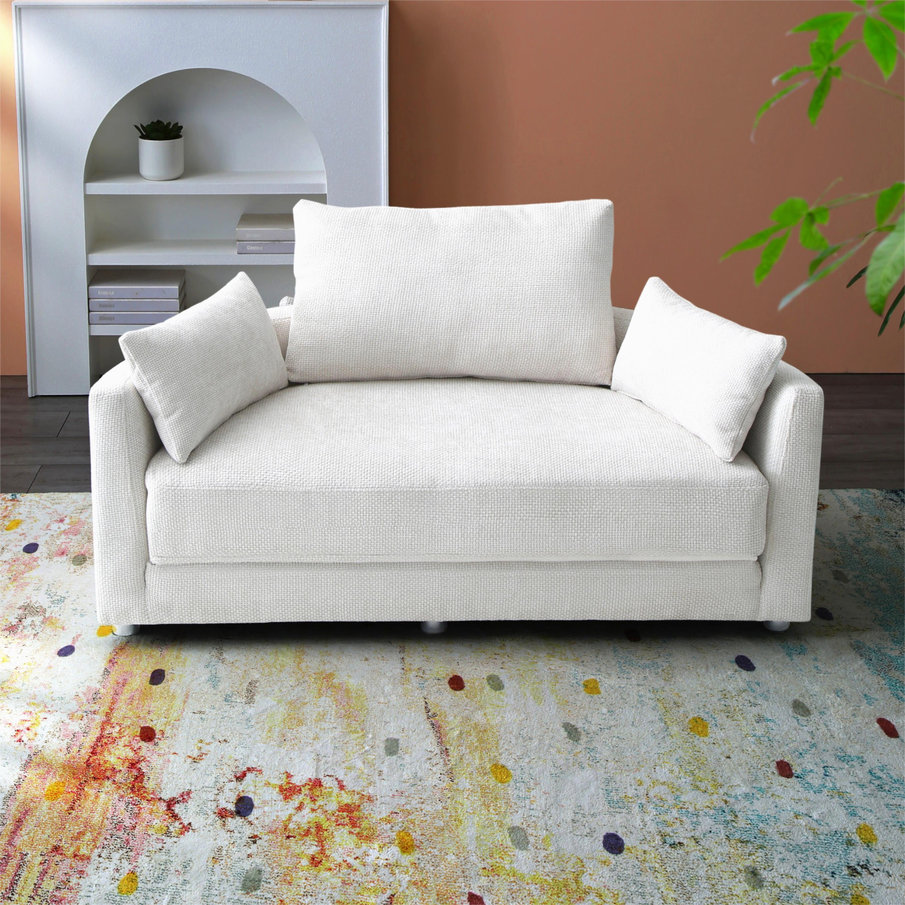Foldable Sleeper Sofa Bed,Floor Sofa Chair Bed,Adjustable Futon Sofa Folding Lazy Sofa Couch for Living Room/Bedroom,Beige