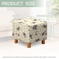 thumbnail image 3 of SCRAWLGOD Daisy Honeycomb Bee Print Beige Stretch Ottoman Cover Square Ottoman Slipcovers Furniture Protector, Storage Stool Furniture Protector with Elastic Bottom for Foot Stool, 3 of 7
