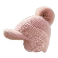 thumbnail image 4 of Women Autumn And Winter Ear Protection Warm Baseball Wool Ball Cap Thickened And Fleece Duck Tongue Knitted Wool Cap, 4 of 4