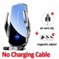 thumbnail image 1 of Cargador inalámbrico de 100W para coche, soporte magnético para teléfono, carga rápida para iPhone 14, 13, X Pro, Xiaomi, Samsung"NO Cable Silver" Fivean Soporte para teléfono de coche, 1 of 2