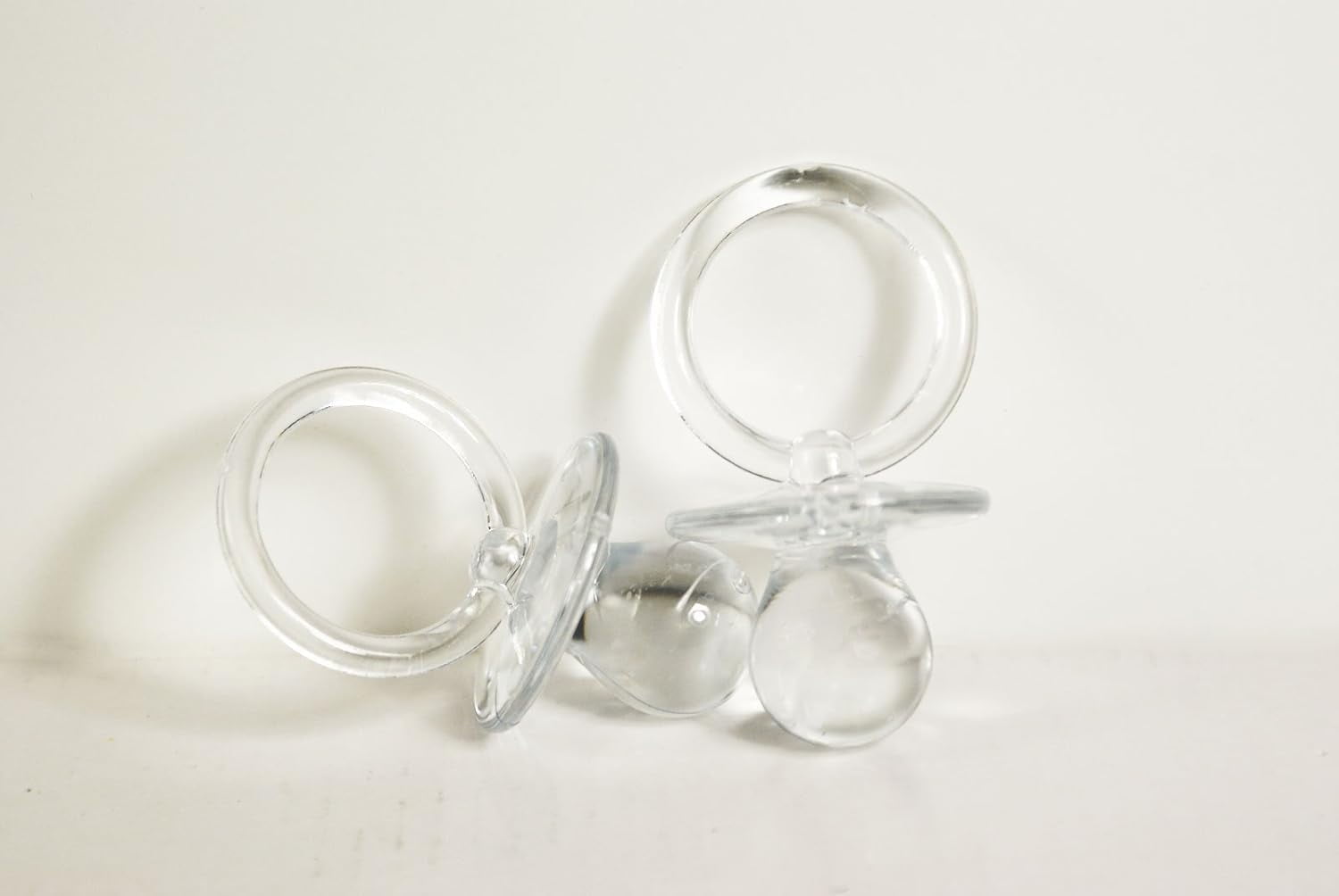 5/8" Mini Clear Pacifiers Baby Shower Game Party Decoration Favors 144pcs (Blue)