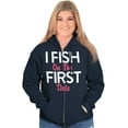 thumbnail image 3 of Fishing Girls Cute Flirty First Date Womens Plus Size Graphic Zipper Hoodie Brisco Brands 2X, 3 of 5