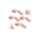 thumbnail image 4 of Tirantes de sujetador INSPIRE CHIC para mujeres, 2 pares, ancho de 10/12/15/18/20 mm, tirantes elásticos ajustables, color coral claro con patrón de flores - 18 mm, 4 of 5