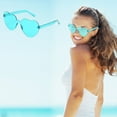 thumbnail image 1 of Espejo De Mujer Gafas de sol sin montura en forma de corazón, transparentes, de colores pastel, para mujer. Accesorio de moda. 1 unidad Rkxzt, 1 of 9
