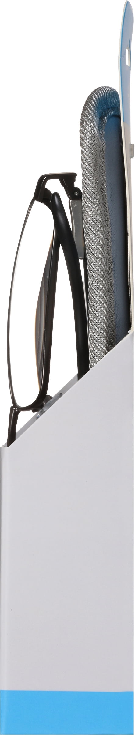 M+ Mens Rectangular Metal Reading Glasses Dgun 1.50 Reed in Gunmetal with Matte Black Temples