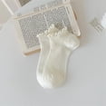thumbnail image 2 of Cmfcve Elegant Ruffle Ankle Socks for Women Cotton Non-Slip Soft Cute Solid Color Socks, 2 of 5