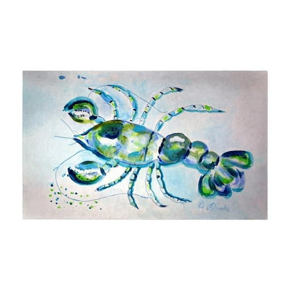 Betsy Drake DM1140G 30 x 50 in. Blue Crayfish Door Mat