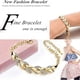 thumbnail image 5 of Pulsera De Mujer Elegante Decoración De Moda Accesorio Mujer Joyería Ornamento Banquete Boda Hojas Doradas Pulseras Adorno De Muñeca Scienceny AP005472-00, 5 of 6