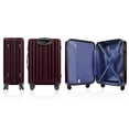 thumbnail image 5 of 28-Inch Hard Shell Suitcase, ABS Luggage with Double Spinner Wheels, Built-in TSA Code Lock and 3 Step Adjustable Handle, Carry On Large Suitcase for Women Men Weekender, WINE RED, 5 of 8