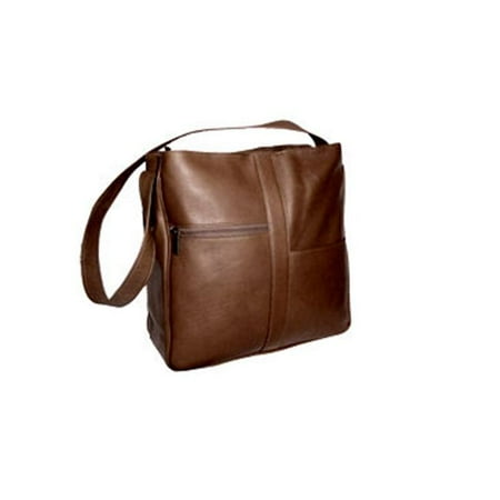 David King & Co 820C Double Top Zip Shoulder Bag- Cafe