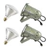 2 pcs. Short PAR38S + 2 pcs. BulbAmerica 120BR40 FL Bulbs PD