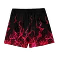 thumbnail image 5 of ZCFZJW Men's Swim Trunks Quick Dry 3D Flame Pattern Printed Beach Board Shorts with Pockets Lightweight Drawstring Elastic Waist Bathing Suits Watermelon Red XL, 5 of 9