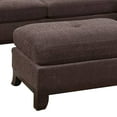thumbnail image 2 of Benjara 3 Piece Sectional Sofa with Ottoman and Tufted Details, Dark Brown-Color:Dark Brown,Material:Polyfiber, 2 of 5