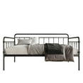 thumbnail image 2 of Home Design Cara Twin Daybed with Metal Frame, Openwork Design, Slender Spindles, Durable and Stylish for Bedroom or Guest Room, Black, 2 of 3