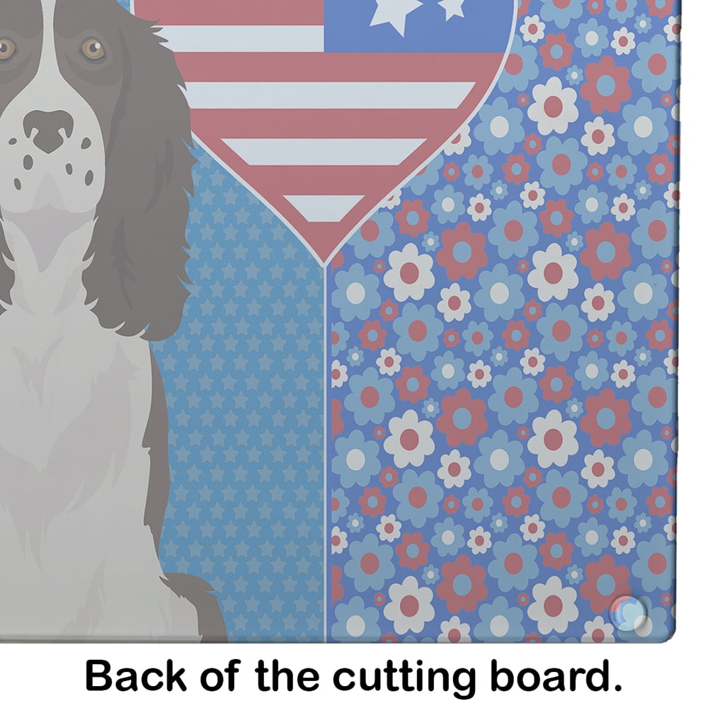 Liver English Springer Spaniel Glass Cutting Board Large 12 in x 15 in