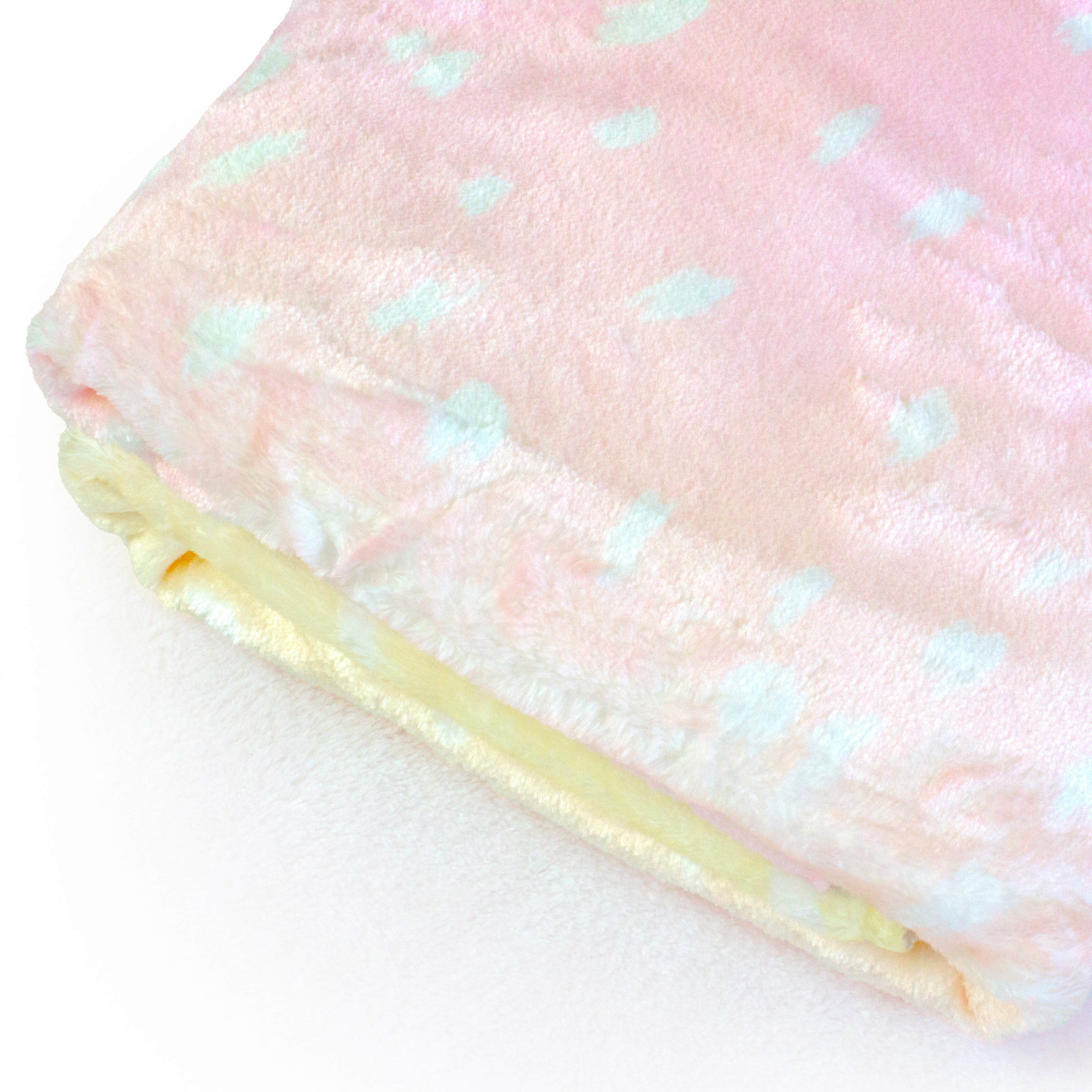 Everything Comfy Deer Fawn Print Decorative Throw Blanket, 42" X 60", Pastel Gradient