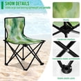 thumbnail image 4 of 600D Oxford Camping Chair Portable Foldable Chair Supports 220 lbs for Picnic, Fishing, Backpacking Green Tie-dye Flowers, 4 of 8