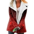 thumbnail image 4 of Manteau à Col Imprimé pour Femmes Hiver Chaud Manches Longues Grande Taille Veste avec Poche, 4 of 7