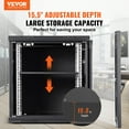 thumbnail image 2 of VEVOR 9U Wall-Mounted Server Network Cabinet, 15.5'' Depth, Secure Rack Enclosure, Supports up to 200 lbs, Features Lockable Glass Door and Side Panels, Ideal for IT and A/V Gear, 2 of 9