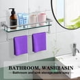 thumbnail image 2 of Estante de vidrio para baño con organizador de toallas SFGSOWOR, 2 of 9