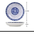 thumbnail image 4 of 6pcs Porcelain Dinner Plates Salad Pasta Bowls 8-inch Dessert Plate Ceramic Dishes Underglaze Round Plate, Blue and White, 4 of 7