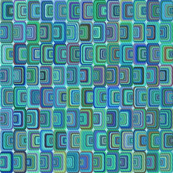 Ahgly Company Machine Washable Indoor Square Transitional Dark Turquoise Green Area Rugs, 6' Square
