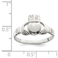 thumbnail image 2 of 925 Sterling Silver Solid Claddagh Ring Size 7, 2 of 7